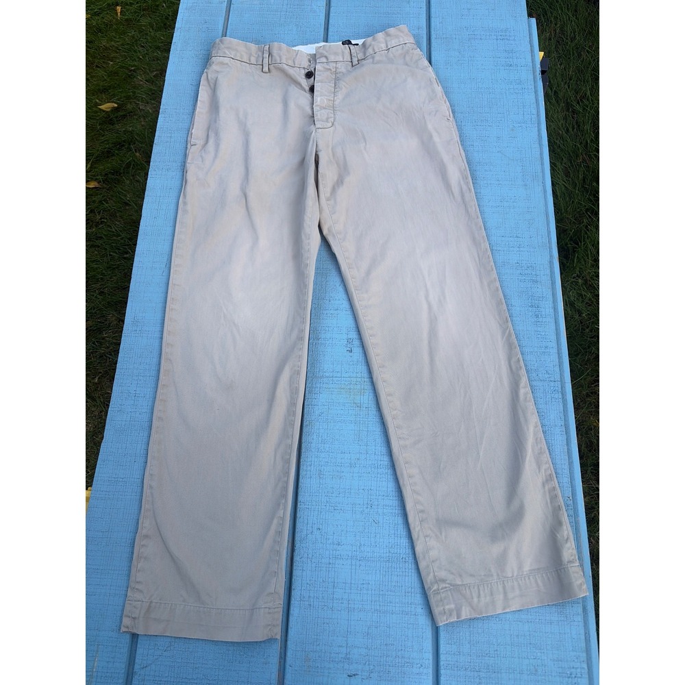 Club Monaco Kennedy Chinos Mens 30 Light Khaki Tan Straight Leg Button Fly Pants